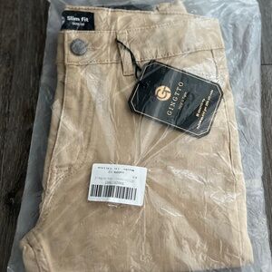 Gingtto boys size 12 denim khaki pants